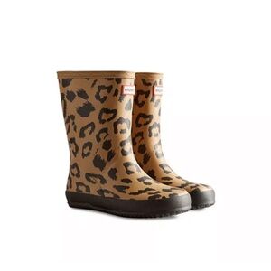 Hunter Kids Leopard-Print Rain Boots